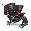 Chic 4 Baby Zwillingskinderwagen Duo schwarz dots  Bild 1