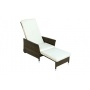 Komfort Deckchair SORRENTO mit Auflagen creme Bild 1