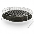 Relaxdays Grillschale 30cm, tragbarer Holzkohlegrill, Picknickgrill Bild 1