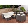 Gartengarnitur 3-1-1 Polyrattan Alu grau Bild 1